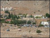 The new church under construction on the top road